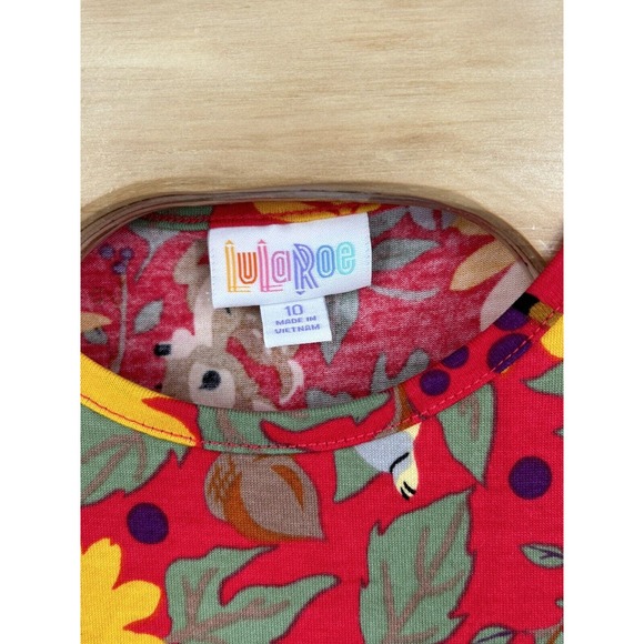 LulaRoe Disney Mae 10‎ Dress Pockets Bambi Thumper Floral Flowers Rare NWT - Picture 4 of 8